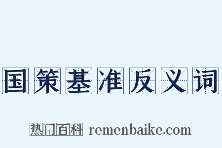 国策基准反义词是什么意思的图片